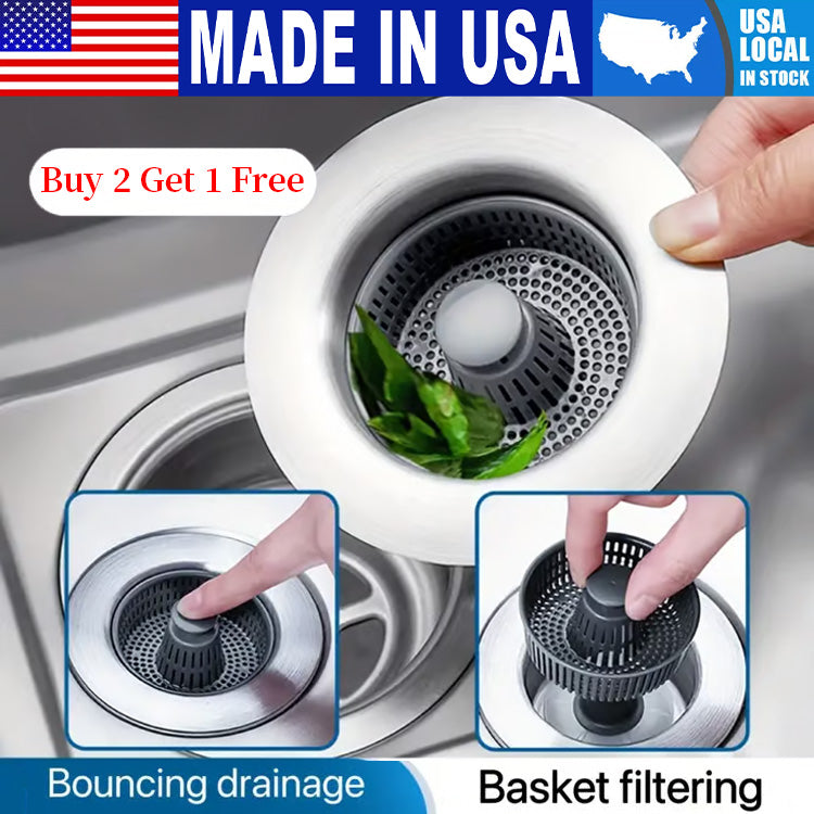 🔥Last Day Promotion 50% OFF♻️♻️♻️New Upgraded 3-in-1 Design Sink Elastic Core Sewer Filter